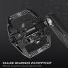 image:imageMZYRH PedalMTB Mountain Bike Pedals Compatible with Dual Function Sealed Clipless Aluminum 916 Bicycle Flat Platform with Cleats for Road MTBBlack