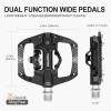 image:imageMZYRH PedalMTB Mountain Bike Pedals Compatible with Dual Function Sealed Clipless Aluminum 916 Bicycle Flat Platform with Cleats for Road MTBBlack