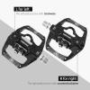 image:imageMZYRH PedalMTB Mountain Bike Pedals Compatible with Dual Function Sealed Clipless Aluminum 916 Bicycle Flat Platform with Cleats for Road MTBBlack