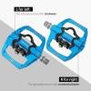 image:imageMZYRH PedalMTB Mountain Bike Pedals Compatible with Dual Function Sealed Clipless Aluminum 916 Bicycle Flat Platform with Cleats for Road MTBBlue
