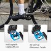 image:imageMZYRH PedalMTB Mountain Bike Pedals Compatible with Dual Function Sealed Clipless Aluminum 916 Bicycle Flat Platform with Cleats for Road MTBBlue