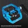 image:imageMZYRH PedalMTB Mountain Bike Pedals Compatible with Dual Function Sealed Clipless Aluminum 916 Bicycle Flat Platform with Cleats for Road MTBBlue