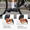 image:imageMZYRH PedalMTB Mountain Bike Pedals Compatible with Dual Function Sealed Clipless Aluminum 916 Bicycle Flat Platform with Cleats for Road MTBOrange