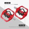 image:imageMZYRH PedalMTB Mountain Bike Pedals Compatible with Dual Function Sealed Clipless Aluminum 916 Bicycle Flat Platform with Cleats for Road MTBRed