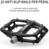 image:imageMZYRH RoadMountain Bike Pedals MTB Pedals Aluminum Alloy Bicycle Pedals 916 Sealed Bearing Lightweight Platform for Road Mountain BMX MTB BikeBlack Bike Pedals