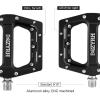 image:imageMZYRH RoadMountain Bike Pedals MTB Pedals Aluminum Alloy Bicycle Pedals 916 Sealed Bearing Lightweight Platform for Road Mountain BMX MTB BikeBlack Bike Pedals
