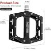 image:imageMZYRH RoadMountain Bike Pedals MTB Pedals Aluminum Alloy Bicycle Pedals 916 Sealed Bearing Lightweight Platform for Road Mountain BMX MTB BikeBlack Bike Pedals