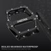 image:imageMZYRH RoadMountain Bike Pedals MTB Pedals Aluminum Alloy Bicycle Pedals 916 Sealed Bearing Lightweight Platform for Road Mountain BMX MTB BikeBlack Bike Pedals