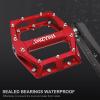 image:imageMZYRH RoadMountain Bike Pedals MTB Pedals Aluminum Alloy Bicycle Pedals 916 Sealed Bearing Lightweight Platform for Road Mountain BMX MTB BikeRed