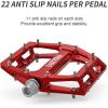 image:imageMZYRH RoadMountain Bike Pedals MTB Pedals Aluminum Alloy Bicycle Pedals 916 Sealed Bearing Lightweight Platform for Road Mountain BMX MTB BikeRed