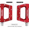 image:imageMZYRH RoadMountain Bike Pedals MTB Pedals Aluminum Alloy Bicycle Pedals 916 Sealed Bearing Lightweight Platform for Road Mountain BMX MTB BikeRed
