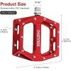 image:imageMZYRH RoadMountain Bike Pedals MTB Pedals Aluminum Alloy Bicycle Pedals 916 Sealed Bearing Lightweight Platform for Road Mountain BMX MTB BikeRed