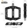 image:imageMZYRH RoadMountain Bike Pedals MTB Pedals Bicycle Flat Pedals 3 Bearings 916 Aluminum Alloy Bicycle Platform Pedals for BMX MTBBlack