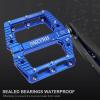 image:imageMZYRH RoadMountain Bike Pedals MTB Pedals Bicycle Flat Pedals 3 Bearings 916 Aluminum Alloy Bicycle Platform Pedals for BMX MTBBlue