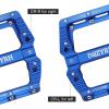 image:imageMZYRH RoadMountain Bike Pedals MTB Pedals Bicycle Flat Pedals 3 Bearings 916 Aluminum Alloy Bicycle Platform Pedals for BMX MTBBlue