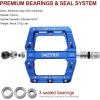 image:imageMZYRH RoadMountain Bike Pedals MTB Pedals Bicycle Flat Pedals 3 Bearings 916 Aluminum Alloy Bicycle Platform Pedals for BMX MTBBlue