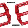 image:imageMZYRH RoadMountain Bike Pedals MTB Pedals Bicycle Flat Pedals 3 Bearings 916 Aluminum Alloy Bicycle Platform Pedals for BMX MTBRed