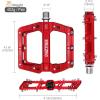 image:imageMZYRH RoadMountain Bike Pedals MTB Pedals Bicycle Flat Pedals 3 Bearings 916 Aluminum Alloy Bicycle Platform Pedals for BMX MTBRed