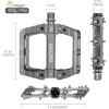 image:imageMZYRH RoadMountain Bike Pedals MTB Pedals Bicycle Flat Pedals 3 Bearings 916 Aluminum Alloy Bicycle Platform Pedals for BMX MTBTI