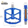 image:imageMZYRH RoadMountain Bike PedalsBicycle Pedals with ReflectorsAluminum Alloy MTB Pedals 3 Sealed Bearings Bicycle Platform Pedals 916 BMX Road Bike PedalBlue with Reflectors