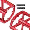 image:imageMZYRH RoadMountain Bike PedalsBicycle Pedals with ReflectorsAluminum Alloy MTB Pedals 3 Sealed Bearings Bicycle Platform Pedals 916 BMX Road Bike PedalRed with Reflectors