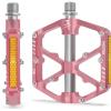 image:imageMZYRH 3 Bearings Mountain Bike Platform Pedals  Flat Alloy 916 NonSlip Bicycle PedalsPink