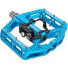 image:imageMZYRH MTB Mountain Bike Pedals 3 Bearing Flat Platform Compatible with SPDDual Function Sealed Clipless Aluminum 916 Pedals with Cleats for Roadblue 3 bearings