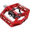 image:imageMZYRH MTB Mountain Bike Pedals 3 Bearing Flat Platform Compatible with SPDDual Function Sealed Clipless Aluminum 916 Pedals with Cleats for Roadred 3 bearings