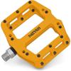 image:imageMZYRH Mountain Bike Pedals 916 3 Sealed Bearings Lightweight NonSlip Nylon Fiber Bicycle Platform Pedals for Road BMX MTBYellow 3 bearings