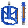image:imageMZYRH RoadMountain Bike PedalsBicycle Pedals with ReflectorsAluminum Alloy MTB Pedals 3 Sealed Bearings Bicycle Platform Pedals 916 BMX Road Bike PedalBlue with Reflectors
