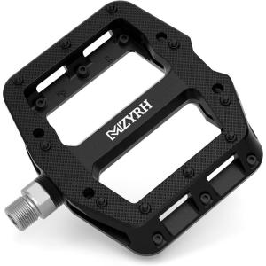 image:imageMZYRH Mountain Bike Pedals 916 3 Sealed Bearings Lightweight NonSlip Nylon Fiber Bicycle Platform Pedals for Road BMX MTBBlack 3 bearings