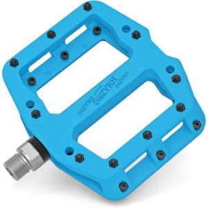 image:imageMZYRH Mountain Bike Pedals 916 3 Sealed Bearings Lightweight NonSlip Nylon Fiber Bicycle Platform Pedals for Road BMX MTBBlue 3 bearings