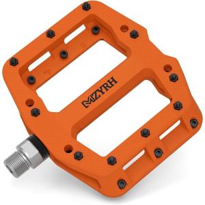 image:imageMZYRH Mountain Bike Pedals 916 3 Sealed Bearings Lightweight NonSlip Nylon Fiber Bicycle Platform Pedals for Road BMX MTBOrange 3 bearings