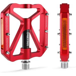 image:imageMZYRH Mountain Bike Pedals MTB Pedals3 Sealed Bearings Bicycle Pedals with Reflectors916 NonSlip Bike Pedals Platform Bicycle Flat Alloy Pedals for Road BMX MTB