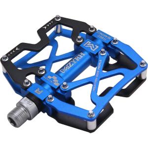 image:imageMZYRH Mountain Bike Pedals Ultra Strong Colorful CNC Machined 916 Cycling Sealed 3 Bearing PedalsBLACK BLUE 3 Bearings