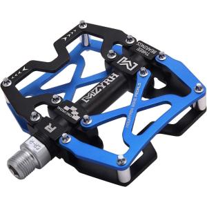 image:imageMZYRH Mountain Bike Pedals Ultra Strong Colorful CNC Machined 916 Cycling Sealed 3 Bearing PedalsBlue Black Black 3 Bearings