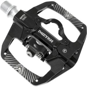 image:imageMZYRH PedalMTB Mountain Bike Pedals Compatible with Dual Function Sealed Clipless Aluminum 916 Bicycle Flat Platform with Cleats for Road MTBBlack