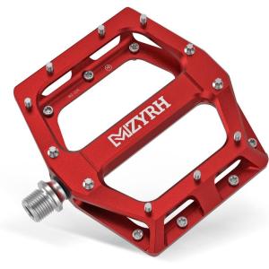 image:imageMZYRH RoadMountain Bike Pedals MTB Pedals Aluminum Alloy Bicycle Pedals 916 Sealed Bearing Lightweight Platform for Road Mountain BMX MTB BikeRed