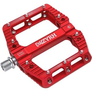 image:imageMZYRH RoadMountain Bike Pedals MTB Pedals Bicycle Flat Pedals 3 Bearings 916 Aluminum Alloy Bicycle Platform Pedals for BMX MTBRed